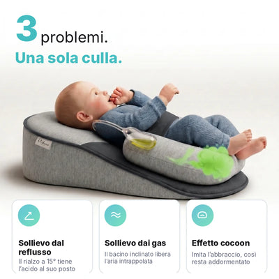 DreamCradle™ – Contro il Reflusso, le Coliche e per un Sonno Migliore