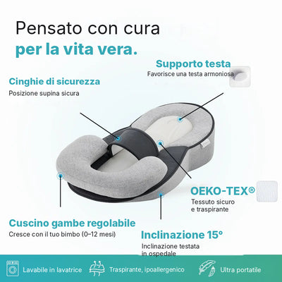 DreamCradle™ – Contro il Reflusso, le Coliche e per un Sonno Migliore
