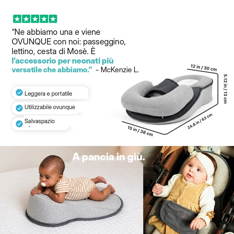 DreamCradle™ – Contro il Reflusso, le Coliche e per un Sonno Migliore